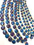 Mohave Copper Turquoise Beads, Gemstone Beads, Healing Crystal Beads, Turquoise Beads, Jewelry Supplies, Bulk Wholesale Beads, 8" Strand