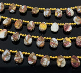Natural Spiny Oyster Copper Turquoise Beads, Turquoise Beads, Gemstone Beads, Bulk Beads, 8" Strand