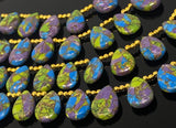 Mohave Copper Turquoise Beads, Gemstone Beads Turquoise Beads, Jewelry Supplies, Bulk Wholesale Beads, 8" Strand