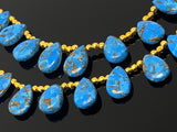 Sky Blue Copper Turquoise Gemstone Beads, Turquoise Beads, Mohave Turquoise Beads, Jewelry Supplies, Bulk Wholesale Beads, 8" Strand