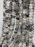 Natural Rutile Beads, Gemstone Beads, Jewelry Supplies for Jewelry Making, Wholesale Beads, Bulk Beads, AAA+ Quality 7-8mm 9" Strand