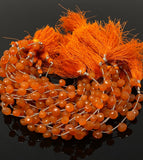 Natural Carnelian Gemstone Beads, Jewelry Supplies for Jewelry Making, Bulk Wholesale Beads, 8" Strand
