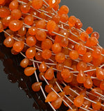 Natural Carnelian Gemstone Beads, Jewelry Supplies for Jewelry Making, Bulk Wholesale Beads, 8" Strand