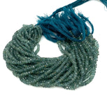 7.5" Natural Tourmaline Beads, Gemstone Beads, Paraiba Tourmaline Beads, Indicolite Tourmaline Beads, Bulk Wholesale Beads, 3mm - 4.5mm