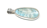 Larimar Pendant, Gemstone Pendant, Bohemian Jewelry, Sterling Silver Pendant, Natural Gemstone Pendant, 53.75 X 28.15mm