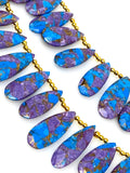Mohave Copper Turquoise Beads, Gemstone Beads, Healing Crystal Beads, Turquoise Beads, Jewelry Supplies, Bulk Wholesale Beads, 8" Strand