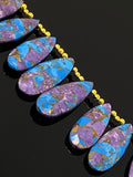 Mohave Copper Turquoise Beads, Gemstone Beads, Healing Crystal Beads, Turquoise Beads, Jewelry Supplies, Bulk Wholesale Beads, 8" Strand