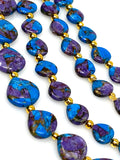 Mohave Copper Turquoise Beads, Gemstone Beads, Healing Crystal Beads, Turquoise Beads, Jewelry Supplies, Bulk Wholesale Beads, 8" Strand