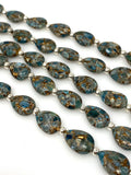 Mohave Neon Apatite Copper Turquoise Beads, Gemstone Beads, Healing Crystal, Apatite Beads, Jewelry Supplies, Bulk Beads, 8" Strand