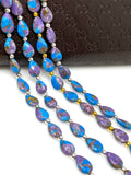 Mohave Copper Turquoise Beads, Gemstone Beads, Healing Crystal Beads, Turquoise Beads, Jewelry Supplies, Bulk Wholesale Beads, 8" Strand