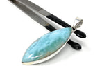 Larimar Pendant, Gemstone Pendant, Bohemian Jewelry, Sterling Silver Pendant, Natural Gemstone Pendant, 66.45 x 21mm