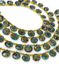 Mohave Neon Apatite Copper Turquoise Beads, Gemstone Beads, Healing Crystal, Apatite Beads, Jewelry Supplies, Bulk Beads, 8" Strand- 17 Pcs