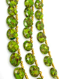 Mohave Green Copper Turquoise Beads, Gemstone Beads Turquoise Beads, Jewelry Supplies, Bulk Wholesale Beads, 8" Strand