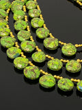 Mohave Green Copper Turquoise Beads, Gemstone Beads Turquoise Beads, Jewelry Supplies, Bulk Wholesale Beads, 8" Strand