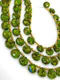 Mohave Green Copper Turquoise Beads, Gemstone Beads Turquoise Beads, Jewelry Supplies, Bulk Wholesale Beads, 8" Strand
