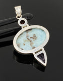 Natural Larimar, Garnet and Amethyst Gemstone Pendant, Sterling Silver Jewelry, Spiritual Chakra Healing Crystal Jewelry, Birthstone Jewelry