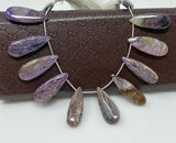 Natural Charoite Gemstone Beads, Jewelry Supplies for Jewelry Making, Wholesale Beads, Bulk Beads, 8” Strand