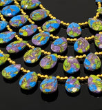 Mohave Copper Turquoise Beads, Gemstone Beads Turquoise Beads, Jewelry Supplies, Bulk Wholesale Beads, 8" Strand
