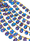 Mohave Copper Turquoise Beads, Gemstone Beads, Healing Crystal Beads, Turquoise Beads, Jewelry Supplies, Bulk Wholesale Beads, 8" Strand