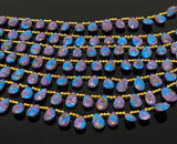 Mohave Copper Turquoise Beads, Gemstone Beads, Healing Crystal Beads, Turquoise Beads, Jewelry Supplies, Bulk Wholesale Beads, 8" Strand
