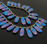 Mohave Copper Turquoise Beads, Gemstone Beads, Healing Crystal Beads, Turquoise Beads, Jewelry Supplies, Bulk Wholesale Beads, 8" Strand