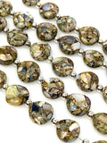 Mohave Opal Copper Turquoise Gemstone Beads, Mohave Turquoise Beads, Jewelry Supplies, Bulk Wholesale Beads, 8" Strand