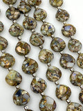 Mohave Opal Copper Turquoise Gemstone Beads, Mohave Turquoise Beads, Jewelry Supplies, Bulk Wholesale Beads, 8" Strand