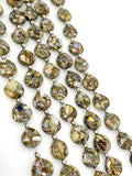 Mohave Opal Copper Turquoise Gemstone Beads, Mohave Turquoise Beads, Jewelry Supplies, Bulk Wholesale Beads, 8" Strand