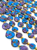 Mohave Copper Turquoise Beads, Gemstone Beads, Healing Crystal Beads, Turquoise Beads, Jewelry Supplies, Bulk Wholesale Beads, 8" Strand