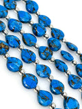 Mohave Blue Copper Turquoise Gemstone Beads, Turquoise Beads, Wholesale Bulk Beads for DIY Jewelry Making, Jewelry Supplies, 20 Pcs