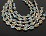 Mohave Neon Apatite Copper Turquoise Beads, Gemstone Beads, Healing Crystal, Apatite Beads, Jewelry Supplies, Bulk Beads, 8" Strand