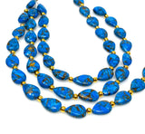 Blue Copper Turquoise Gemstone Beads, Turquoise Beads, Mohave Turquoise Beads, Jewelry Supplies, Bulk Wholesale Beads, 8" Strand
