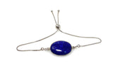 Lapis Lazuli Gemstone Bracelet, Sterling Silver Bolo Bracelet, AAA Quality Lapis Lazuli Bracelet, Gifts for Her