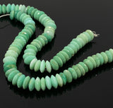 8" Natural Chrysoprase Gemstone Beads - German Cut Saucer Beads, Bulk Wholesale Beads