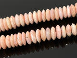 8" Natural Pink Opal Gemstone Beads, German Cut Pink Opal Saucer Beads, Bulk Wholesale Beads, 8-14mm