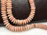 8" Natural Pink Opal Gemstone Beads, German Cut Pink Opal Saucer Beads, Bulk Wholesale Beads, 8-14mm