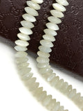 Natural Moonstone Gemstone Beads - German Cut Saucer Beads, Bulk Wholesale Beads, 8- 13mm, 8" Strand
