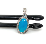 Turquoise Pendant, Genuine Sleeping Beauty Turquoise Diamond Pendant, Spiritual Healing Throat Chakra Gemstone Jewelry, December Birthstone