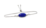Lapis Lazuli Gemstone Bracelet, Sterling Silver Bolo Bracelet, AAA Quality Lapis Lazuli Bracelet, Gifts for Her