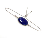 Lapis Lazuli Gemstone Bracelet, Sterling Silver Bolo Bracelet, AAA Quality Lapis Lazuli Bracelet, Gifts for Her