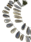Natural Bio Opal Gemstone Beads, Bio Opal Faceted Pear Briolette Beads, Jewelry Supplies , Wholesale Beads, Bulk Beads, 12 Pcs
