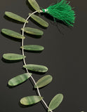 Natural Green Aventurine Gemstone Beads, Green Aventurine Faceted Pear Briolette Beads, Wholesale Beads, 28mm - 40mm, 7.5”Strand/ 13-14 Pcs