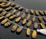 Natural Tiger Eye Beads, Gemstone Beads, Jewelry Supplies, Wholesale Bulk Beads, 7.75” Strand/ 12pcs