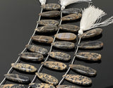 Honey Dendrite Beads, Gemstone Beads, Jewelry Supplies forJewelry Making, Bulk Beads, 8" Strand/ 13 Pcs