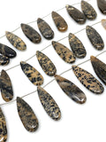 Honey Dendrite Beads, Gemstone Beads, Jewelry Supplies forJewelry Making, Bulk Beads, 8" Strand/ 13 Pcs