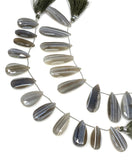 Natural Bio Opal Gemstone Beads, Bio Opal Faceted Pear Briolette Beads, Jewelry Supplies , Wholesale Beads, Bulk Beads, 12 Pcs