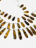 Natural Tiger Eye Beads, Gemstone Beads, Jewelry Supplies, Wholesale Bulk Beads, 7.75” Strand/ 12pcs