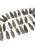 Honey Dendrite Beads, Gemstone Beads, Jewelry Supplies forJewelry Making, Bulk Beads, 8" Strand/ 13 Pcs