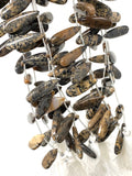 Honey Dendrite Beads, Gemstone Beads, Jewelry Supplies forJewelry Making, Bulk Beads, 8" Strand/ 13 Pcs