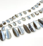 Natural Boulder Opal Gemstone Beads, Boulder Opal Faceted Pear Beads, Jewelry Supplies, Wholesale Beads, Bulk Beads, 8" Strand